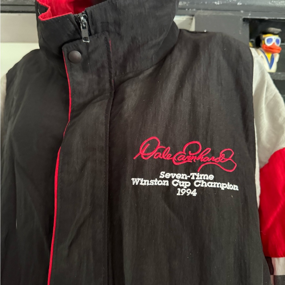 Black & Red Racing Puffer Jacket - Picture 2 of 6